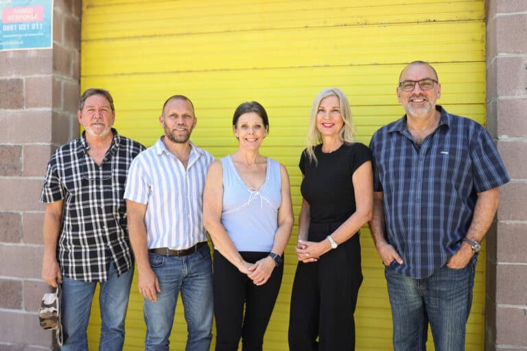 Members of the Ultra-Flow office team