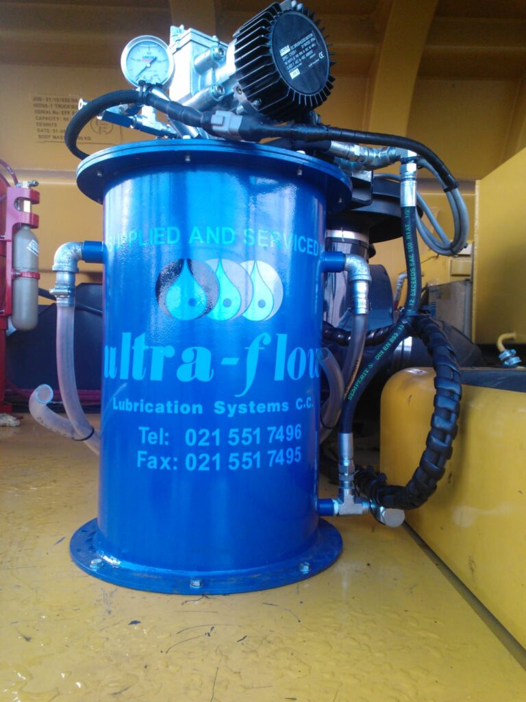 Ultra-Flow Lubrication Systems signage with contact details