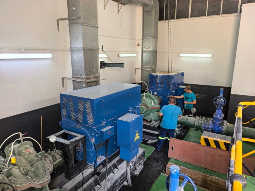Ultra-Flow workshop floor with machining equipment